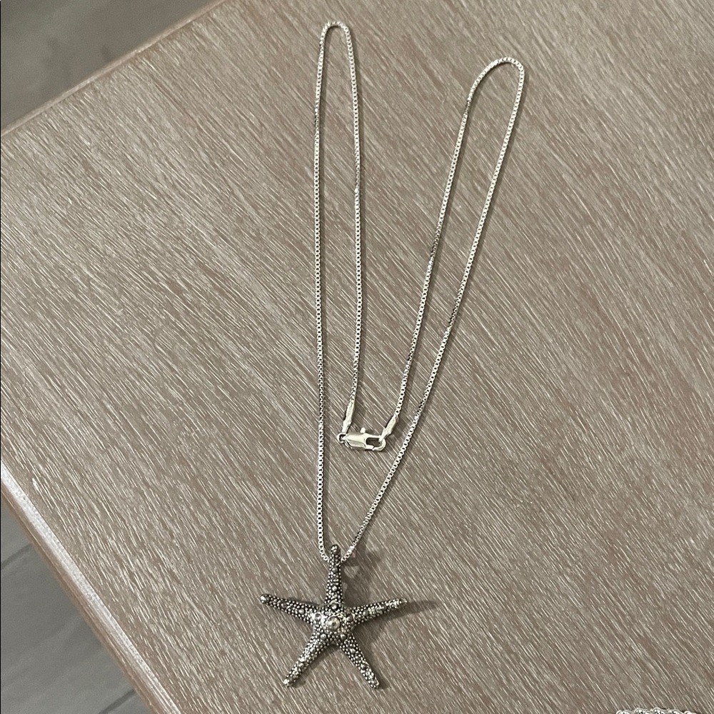 Artisan Silver Starfish Necklace